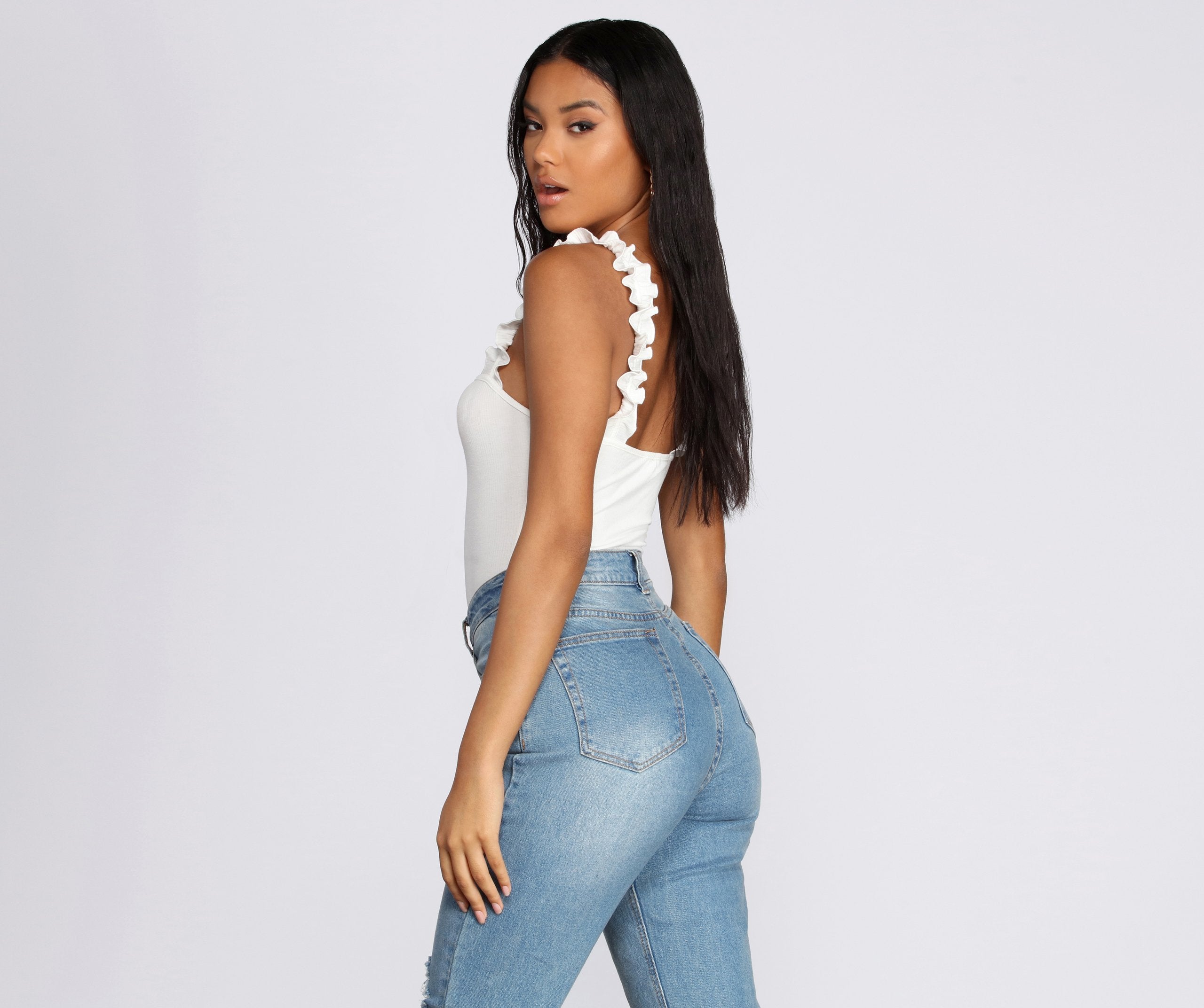 Ruffle Knit Up Bodysuit - Image 18