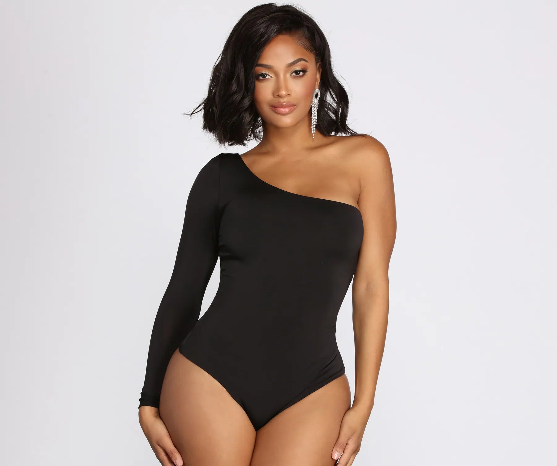 Chic Vibes One Shoulder Bodysuit - Image 10