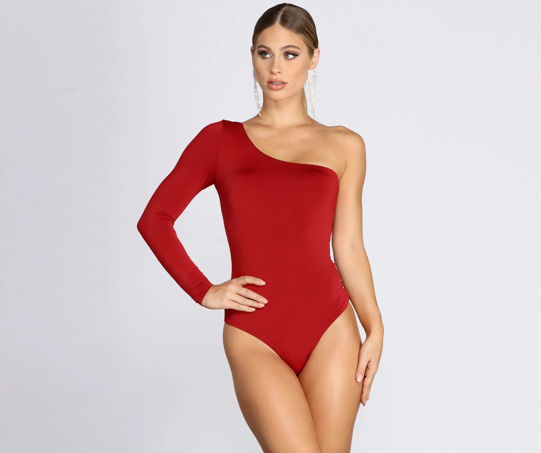 Chic Vibes One Shoulder Bodysuit - Image 15