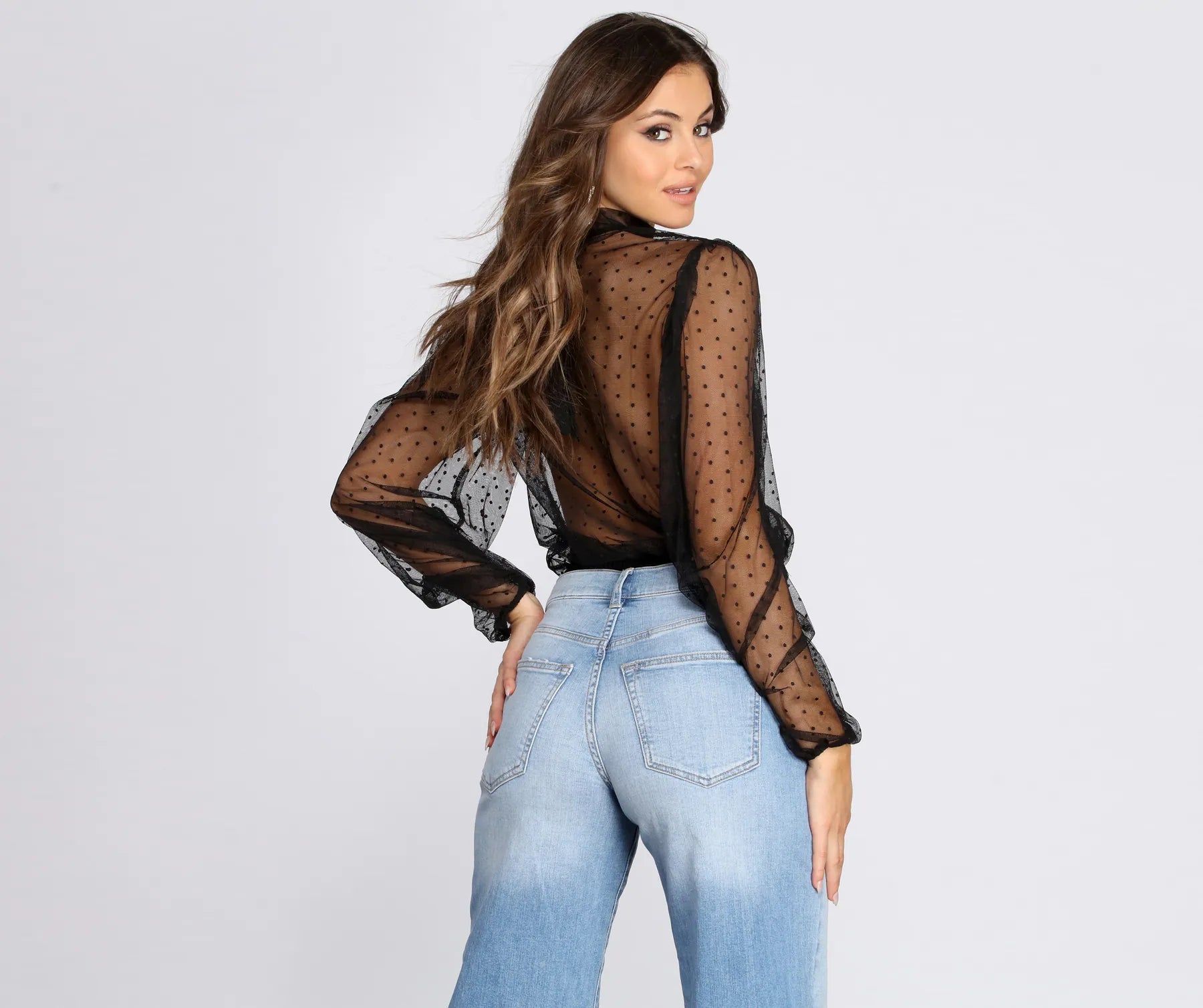 Chic And Sheer Printed Top - Image 2