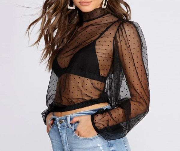 Chic And Sheer Printed Top - Image 3