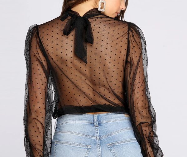 Chic And Sheer Printed Top - Image 4