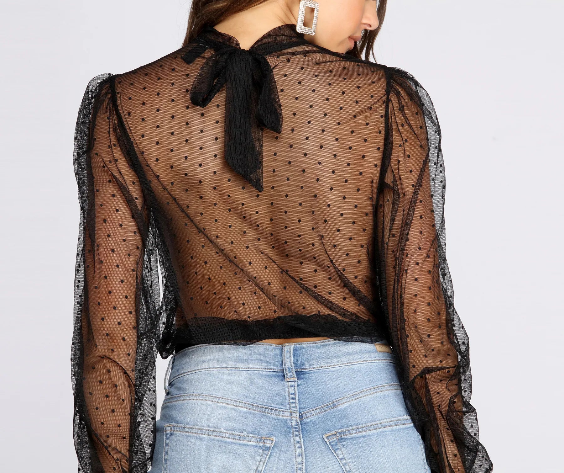 Chic And Sheer Printed Top - Image 4