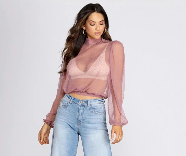Chic And Sheer Printed Top - Image 8