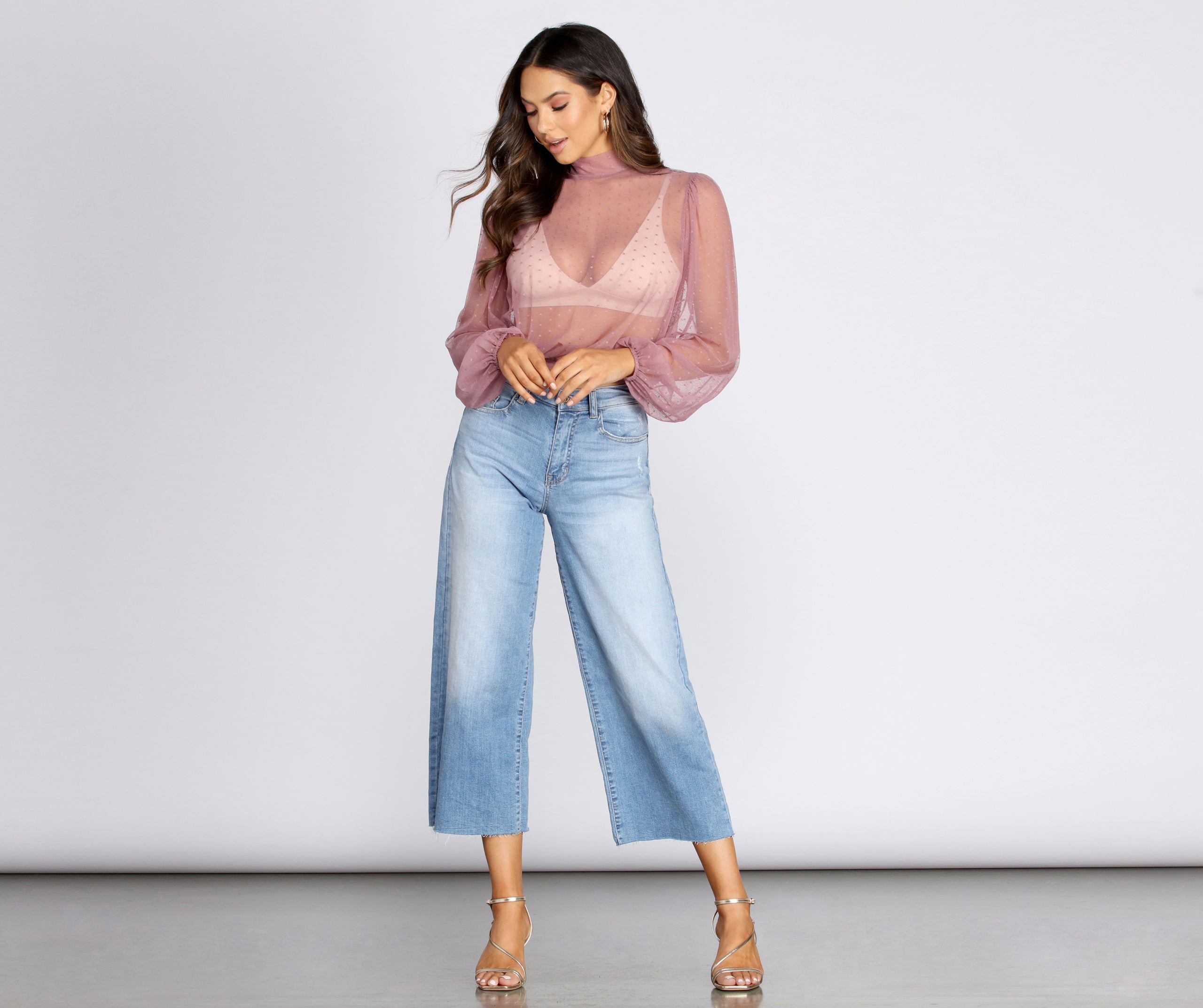 Chic And Sheer Printed Top - Image 6