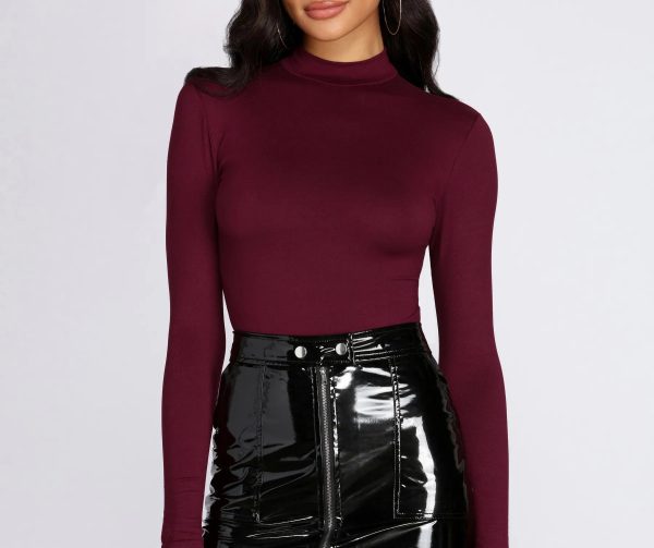 Mock Neck Basic Bodysuit - Image 8