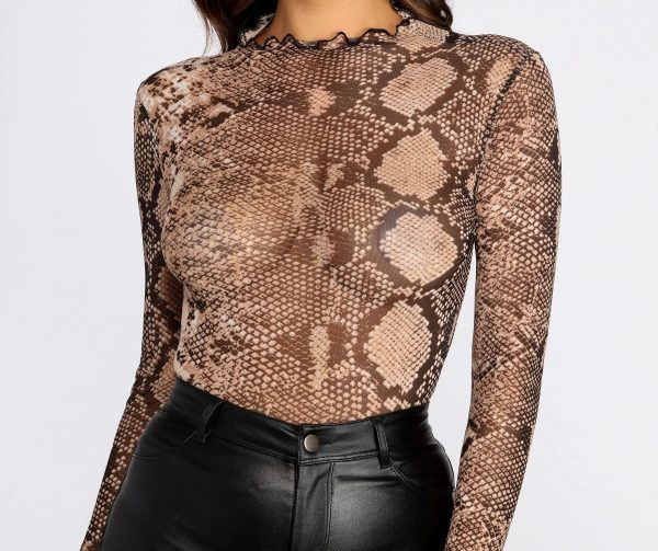 Snake It Off In Mesh Top - Image 3