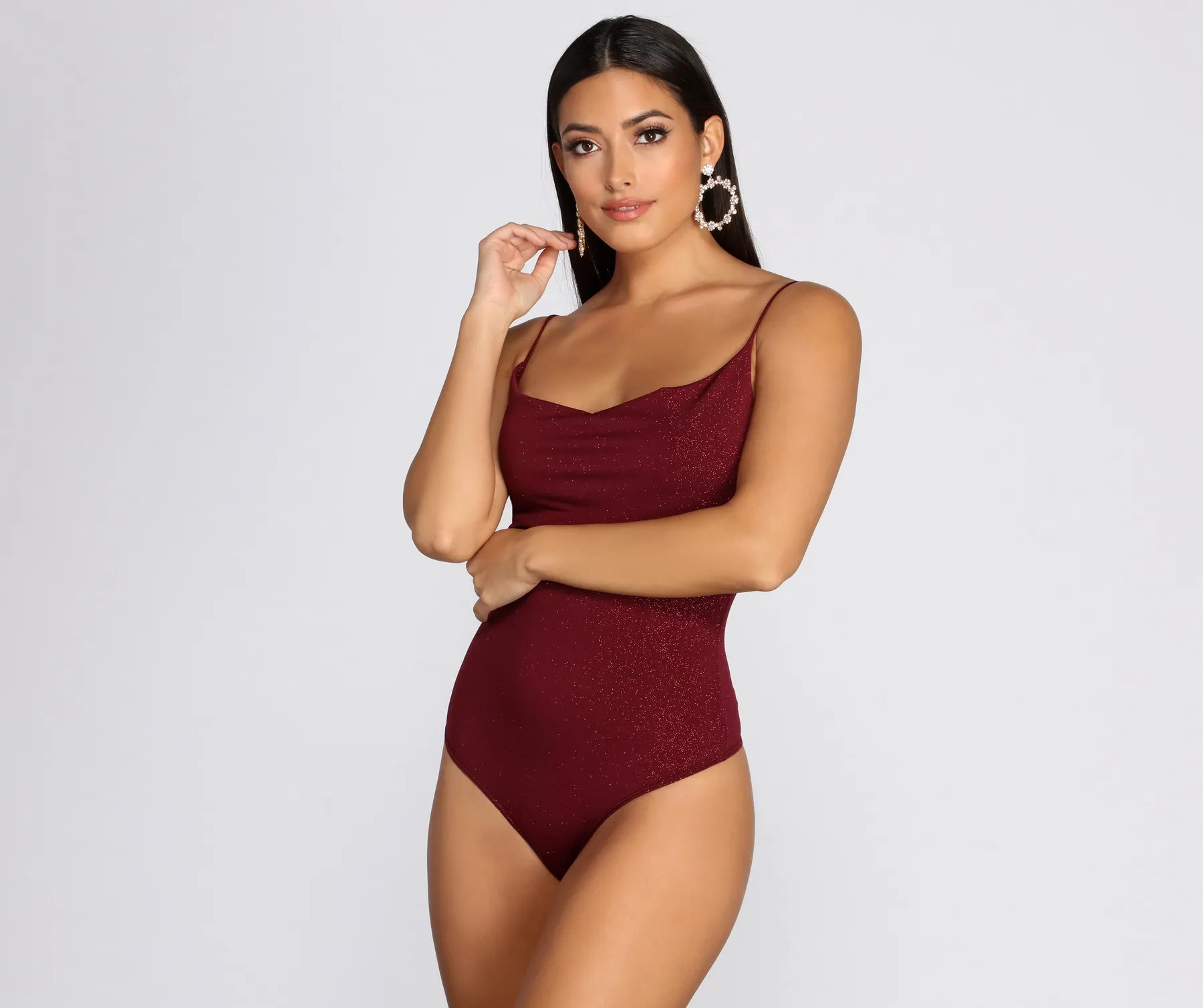 Glitz And Glimmer Cowl Neck Bodysuit - Image 5