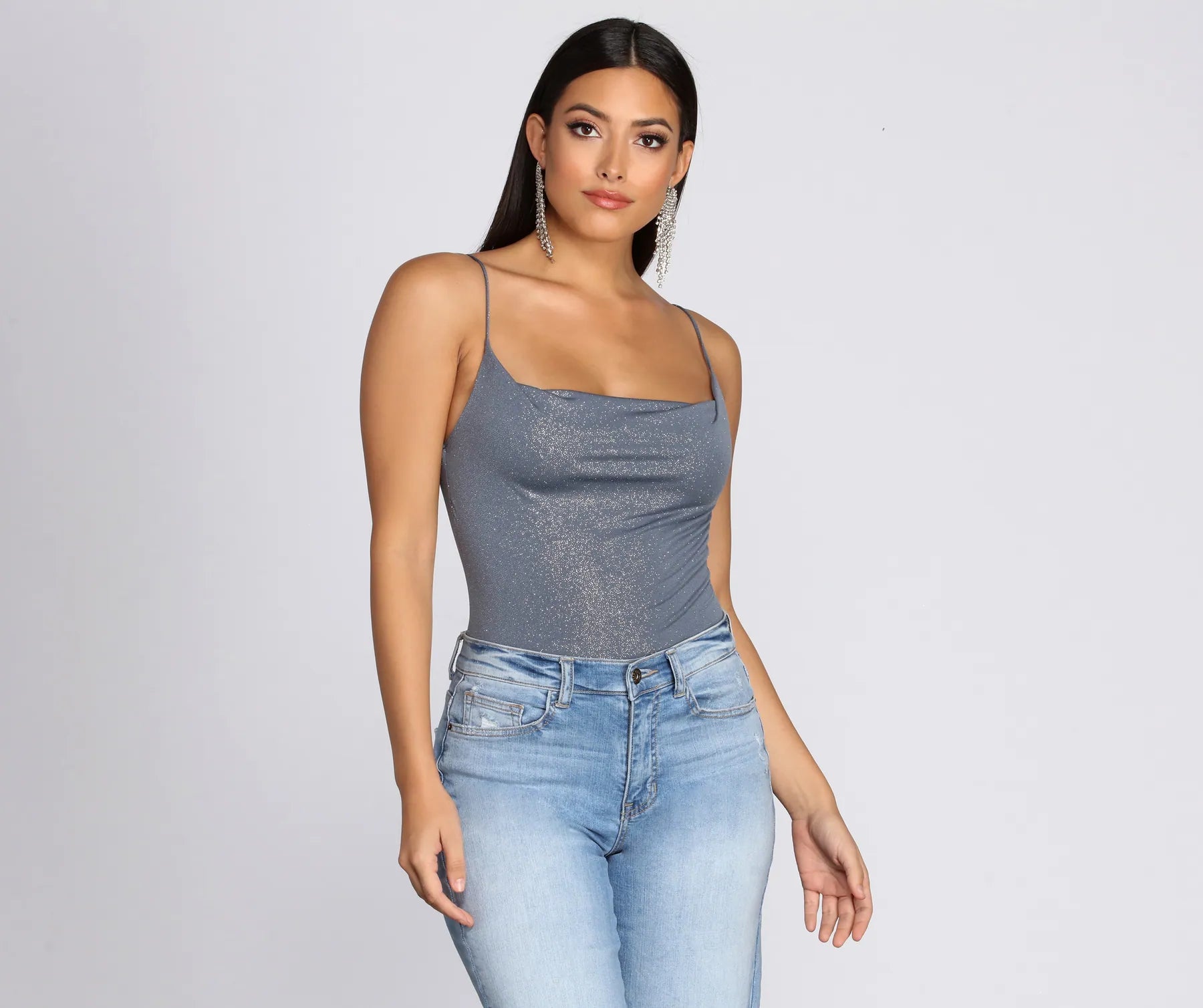 Glitz And Glimmer Cowl Neck Bodysuit - Image 11