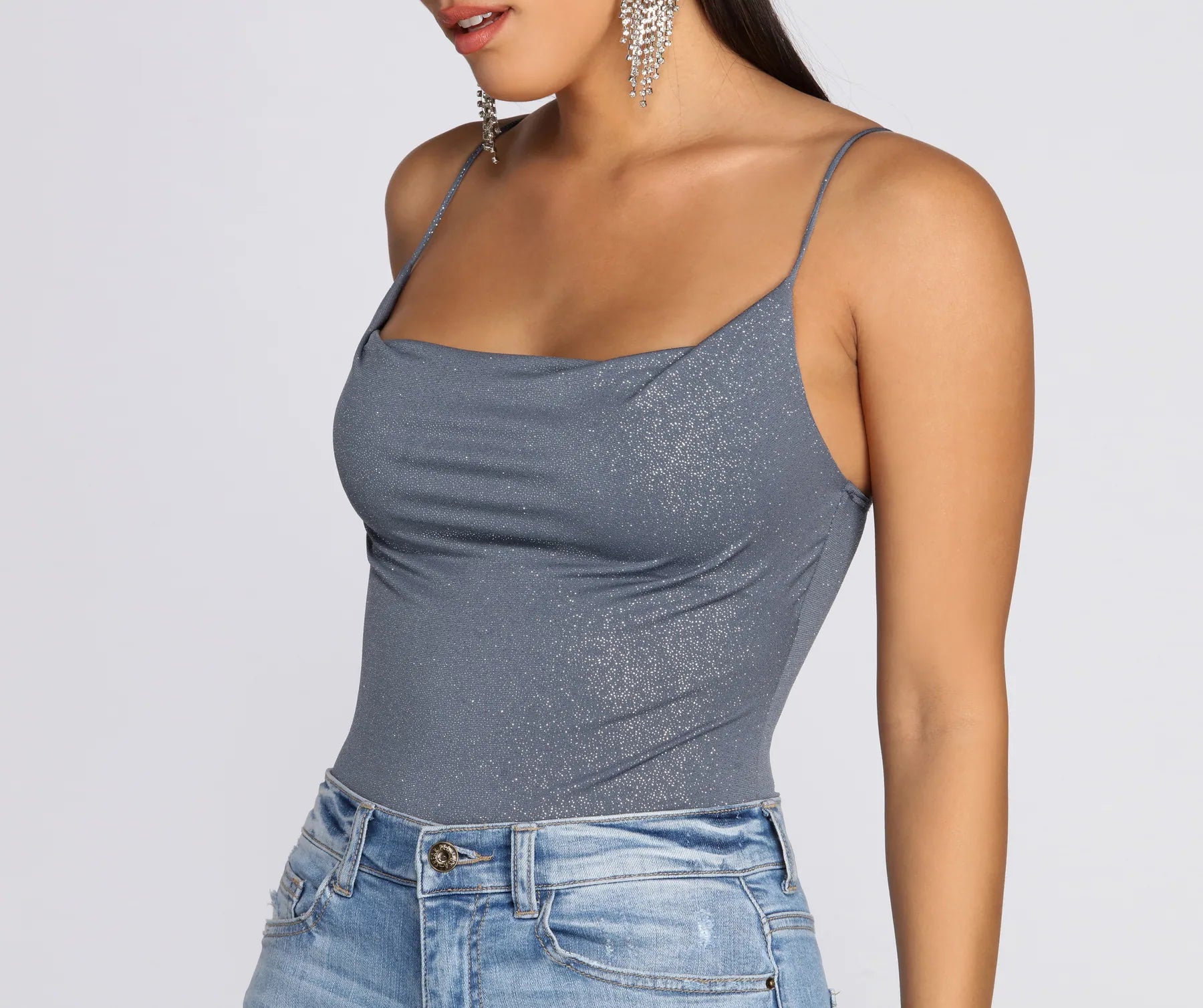 Glitz And Glimmer Cowl Neck Bodysuit - Image 13
