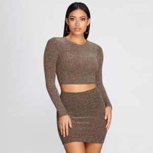 Glitz And Shimmer Crop Top