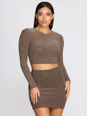 Glitz And Shimmer Crop Top
