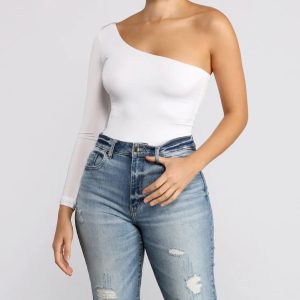 Chic Vibes One Shoulder Bodysuit