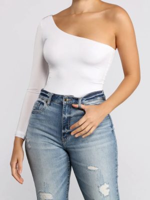 Chic Vibes One Shoulder Bodysuit