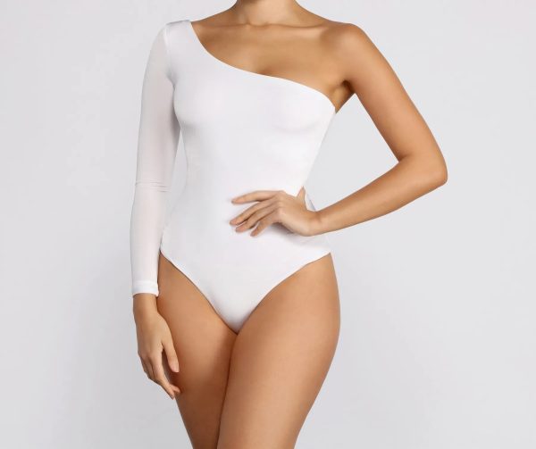 Chic Vibes One Shoulder Bodysuit - Image 5