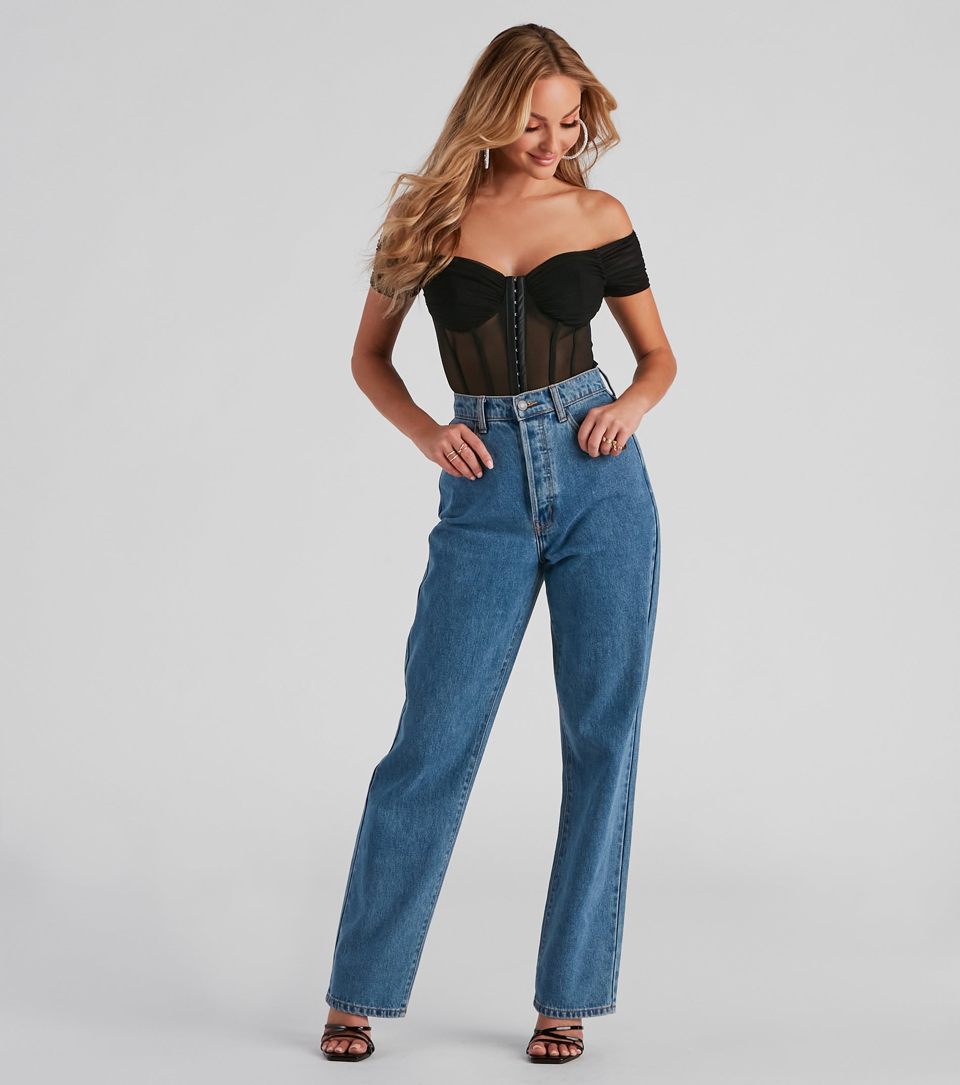 So Chic Mesh Bustier Bodysuit - Image 2