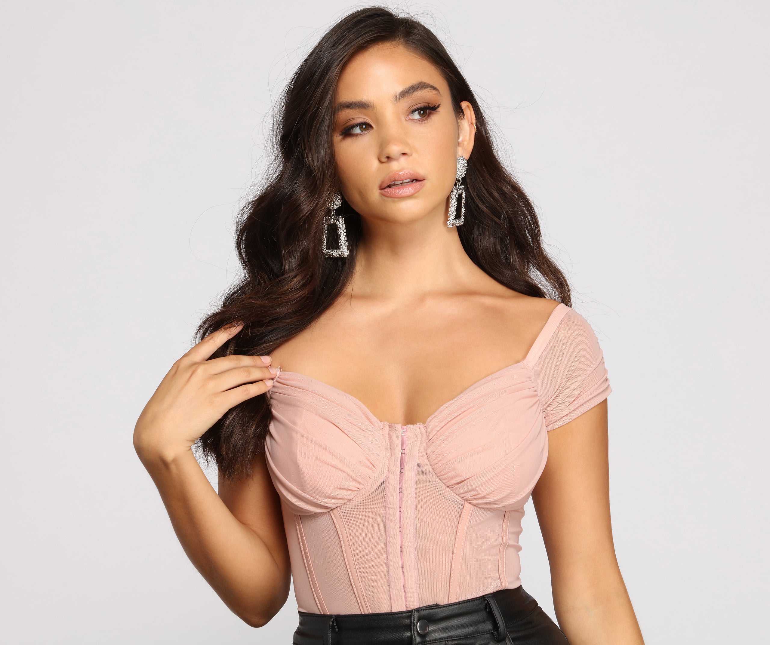 So Chic Mesh Bustier Bodysuit - Image 12