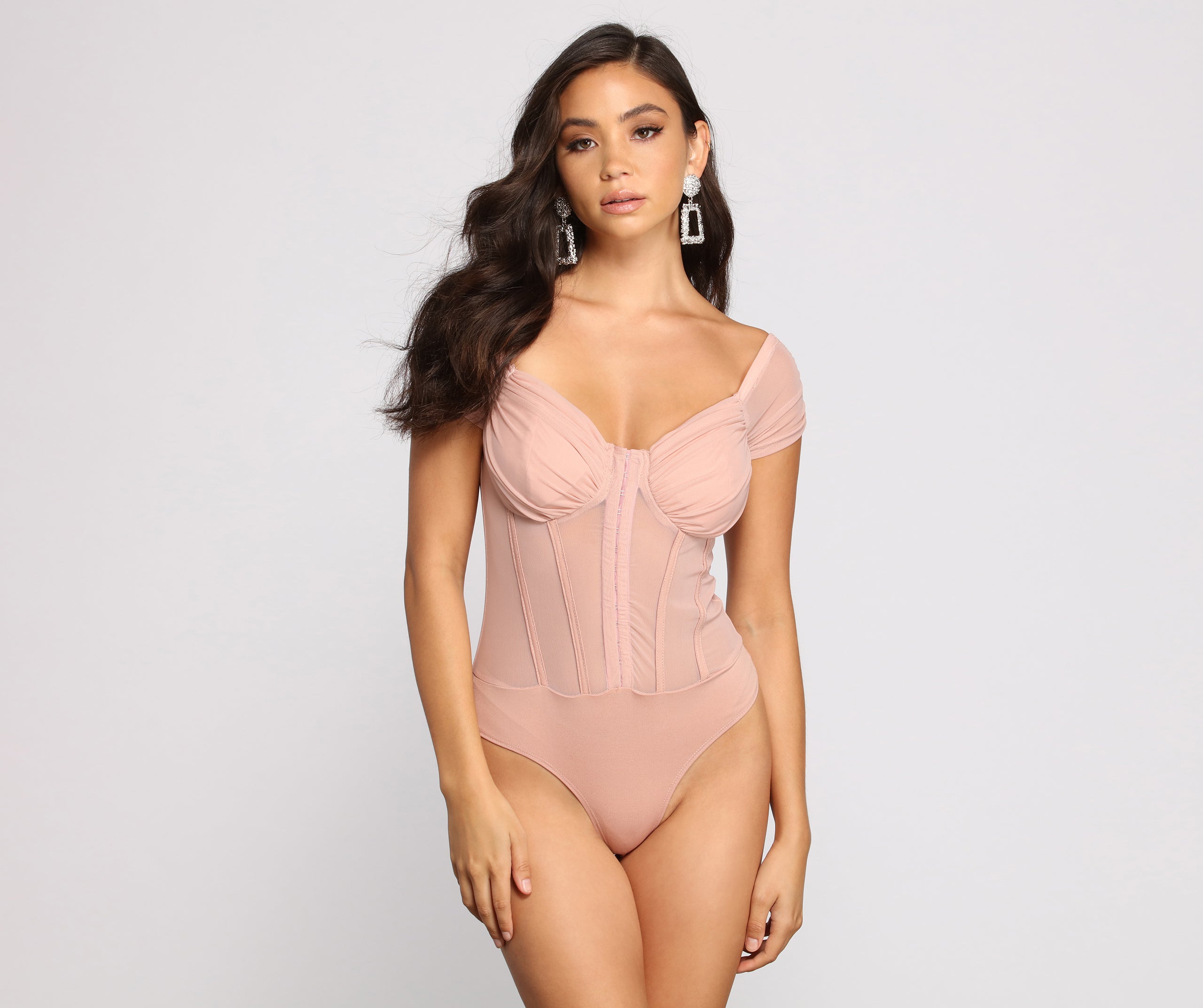 So Chic Mesh Bustier Bodysuit - Image 16