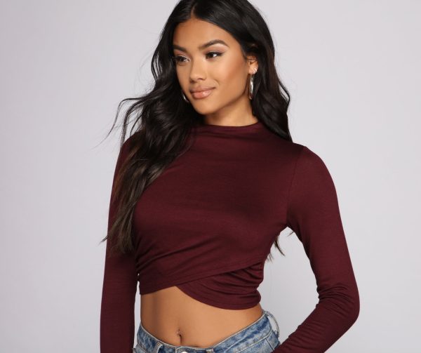 Stylish Stunner Crepe Knit Crop Top - Image 7