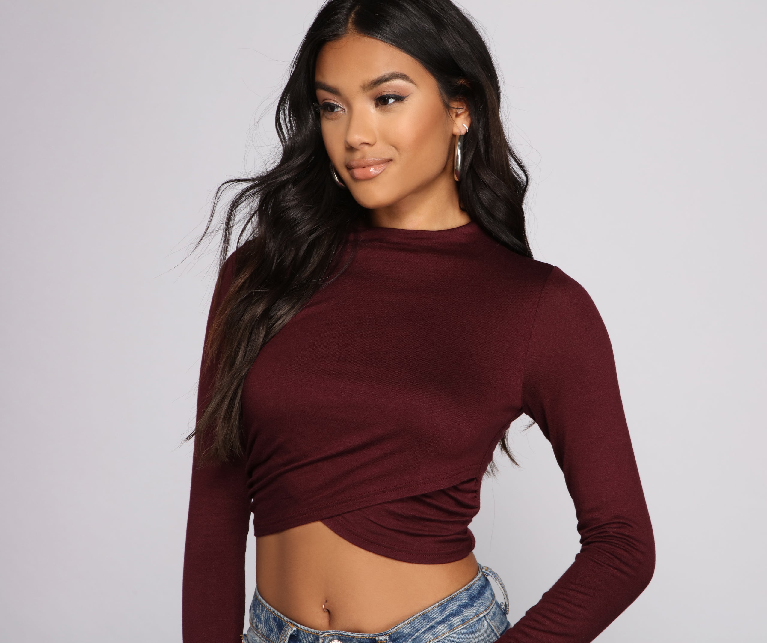 Stylish Stunner Crepe Knit Crop Top - Image 7