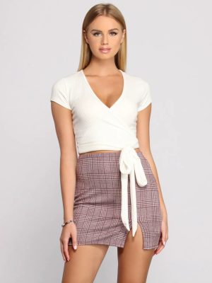 Tied To Basics Ribbed Crop Top