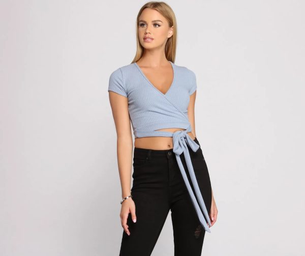 Tied To Basics Ribbed Crop Top - Image 9