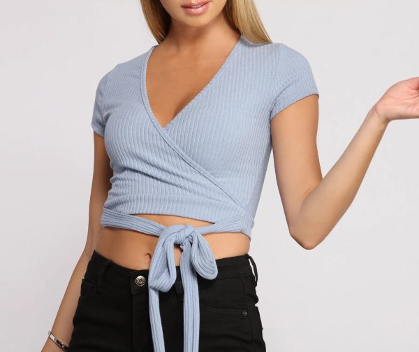 Tied To Basics Ribbed Crop Top - Image 11