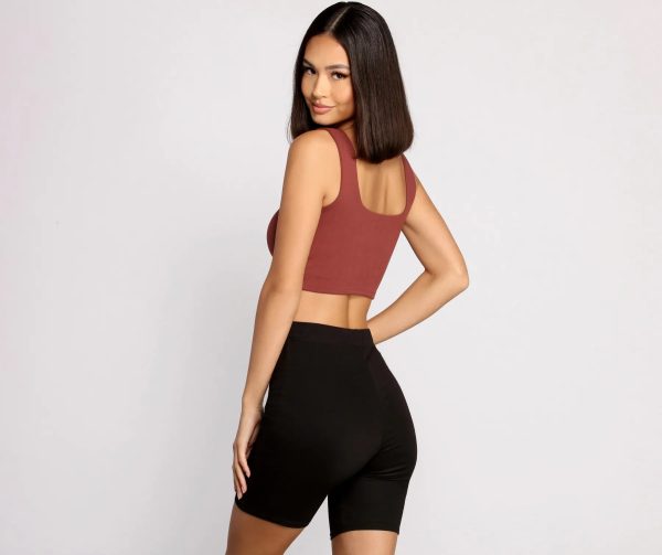 Classic Chic Wide Strap Crop Top - Image 14