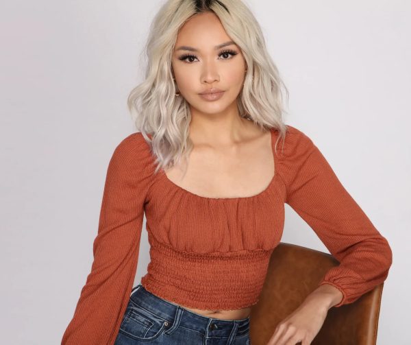 Stylish And Smocked Puff Sleeve Top - Image 4