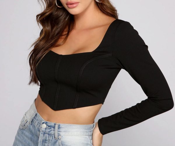 Feeling Glam Crepe Crop Top - Image 3
