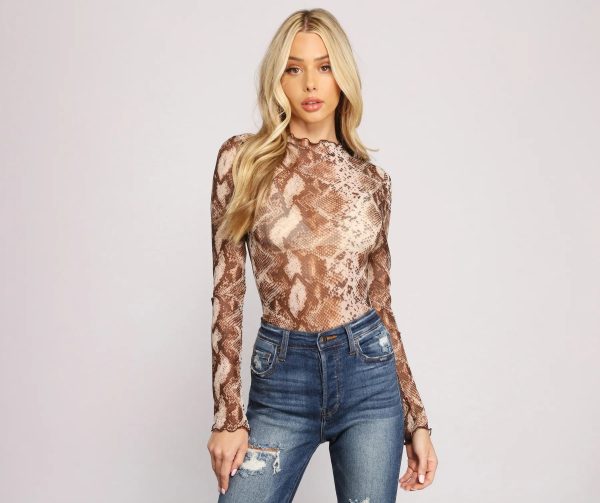 Snake It Off In Mesh Top - Image 5