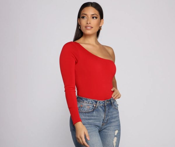 Chic Vibes One Shoulder Bodysuit - Image 16