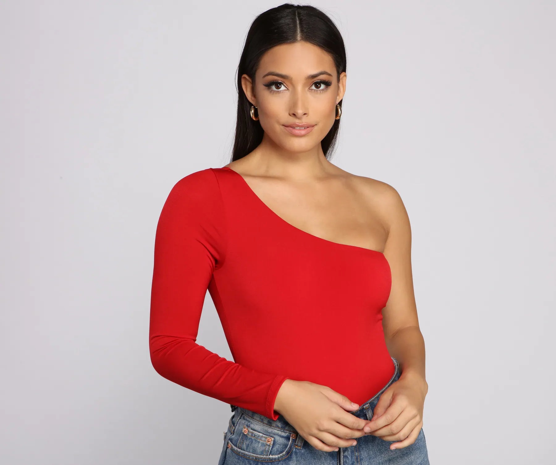 Chic Vibes One Shoulder Bodysuit - Image 18