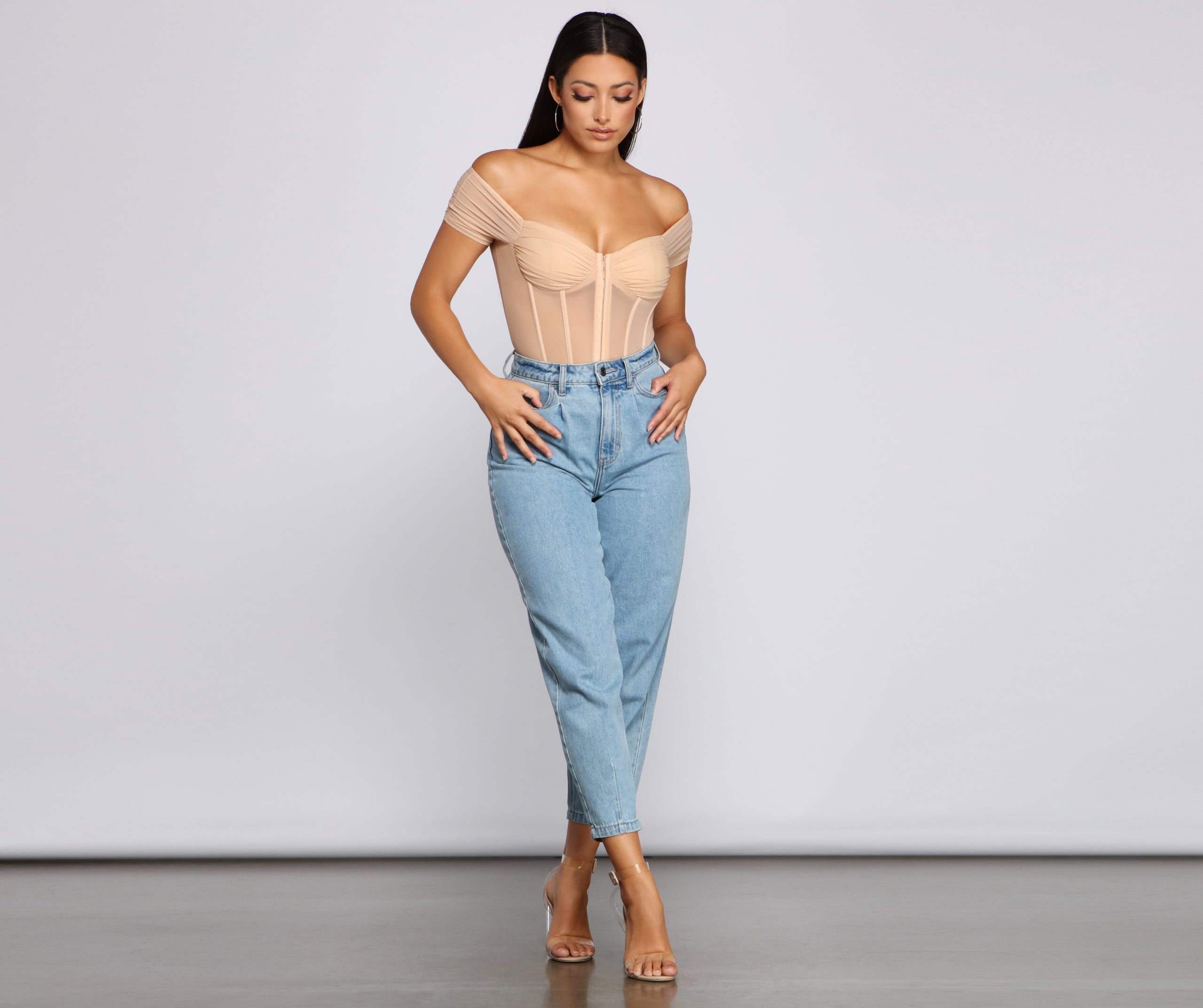 So Chic Mesh Bustier Bodysuit - Image 8