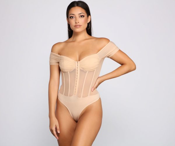 So Chic Mesh Bustier Bodysuit - Image 11