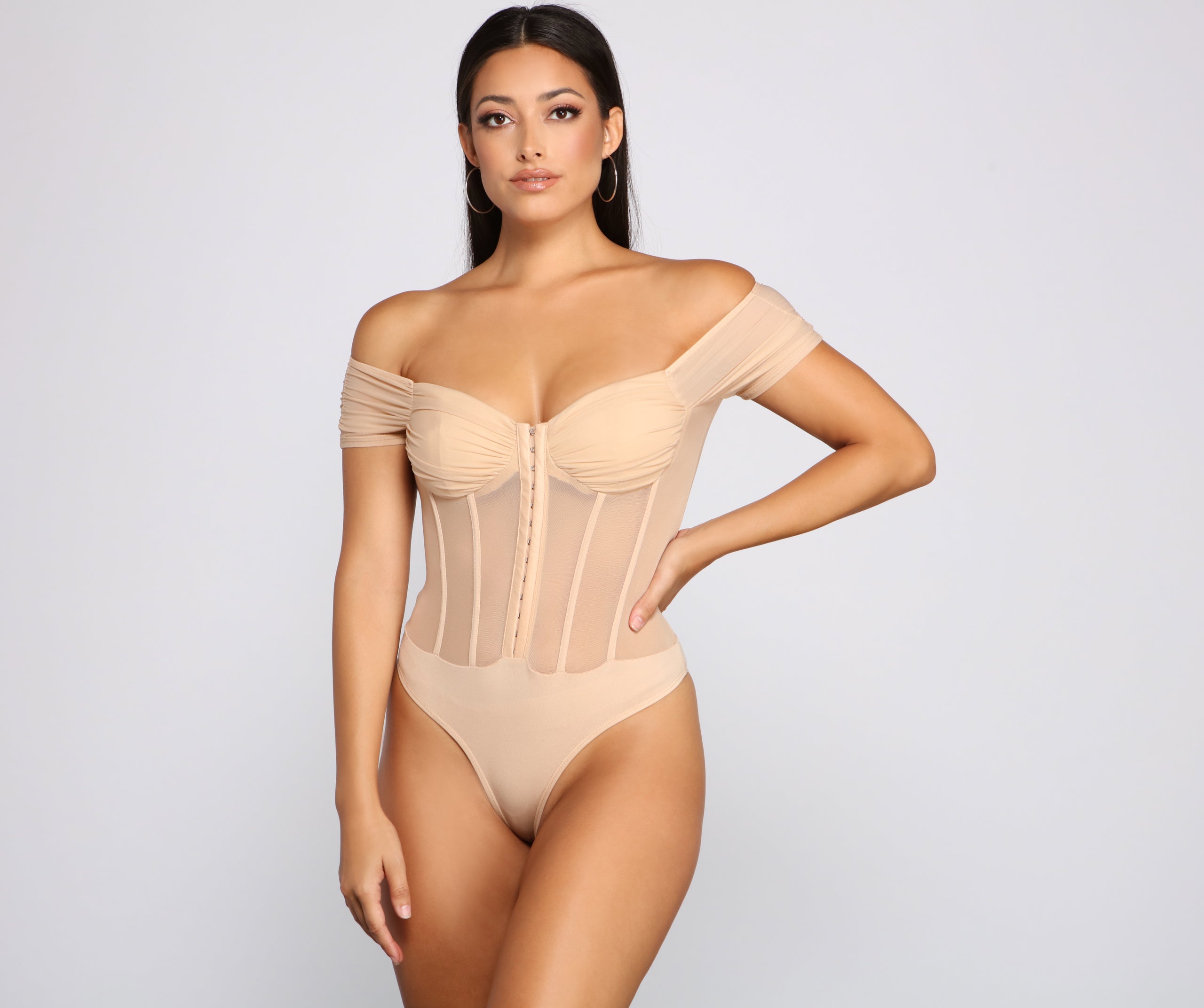 So Chic Mesh Bustier Bodysuit - Image 11