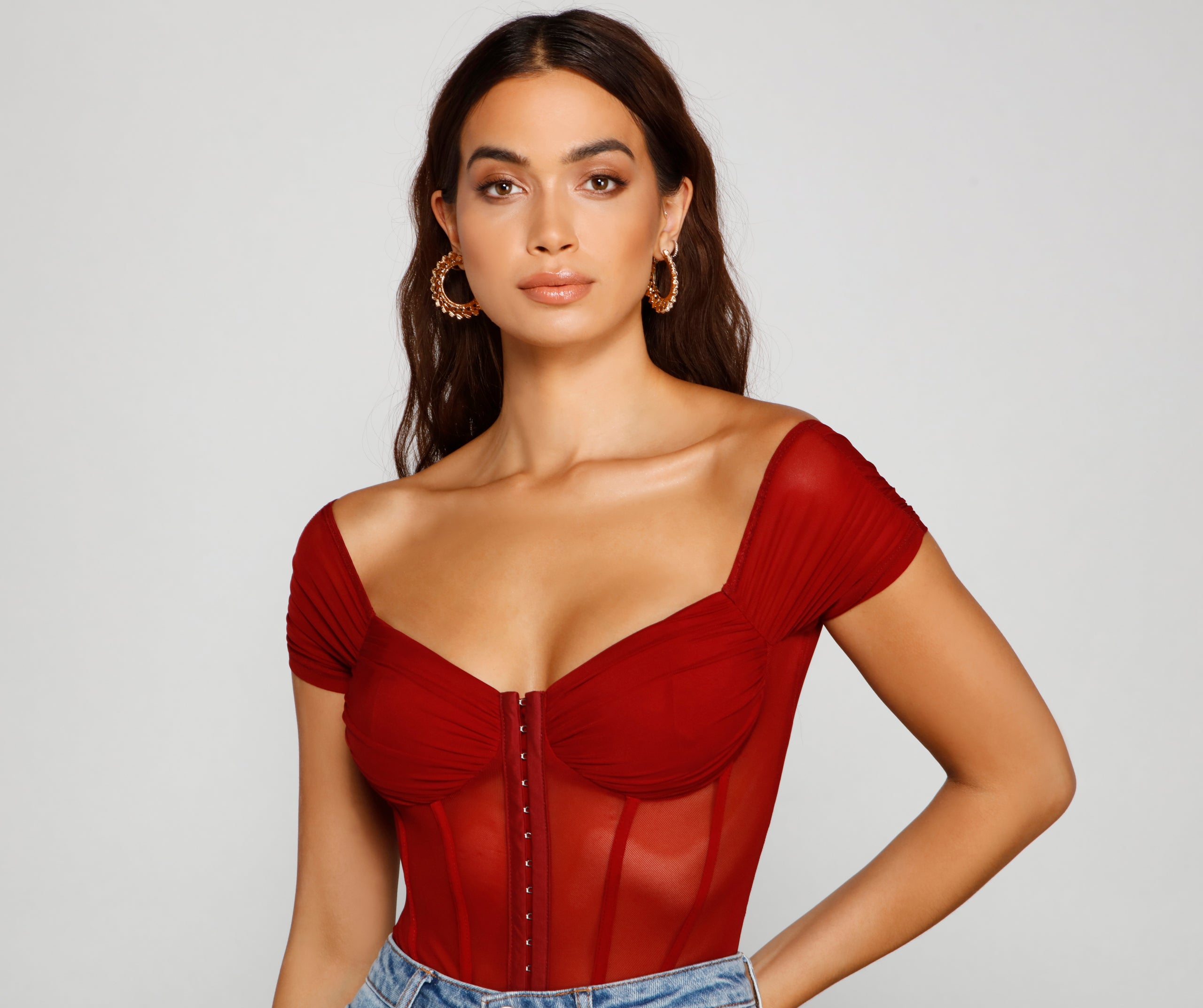 So Chic Mesh Bustier Bodysuit - Image 19