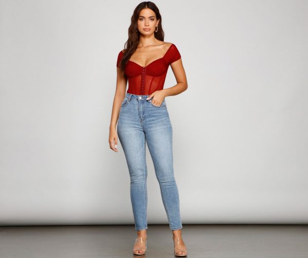 So Chic Mesh Bustier Bodysuit - Image 20