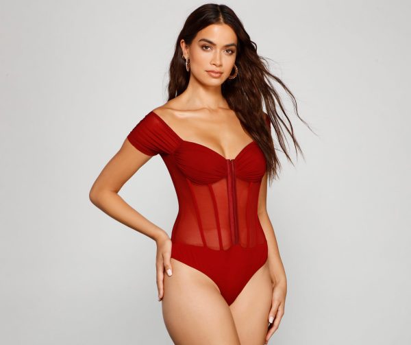 So Chic Mesh Bustier Bodysuit - Image 21