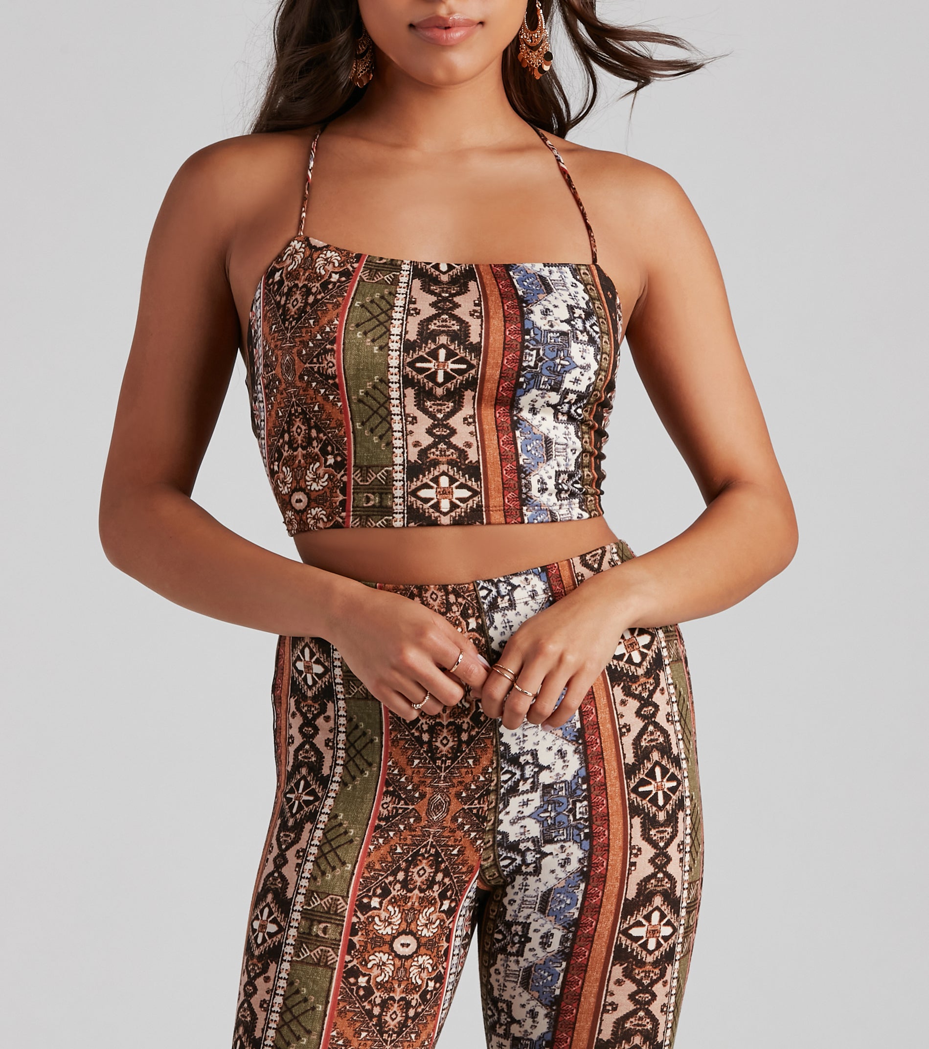Boho Dreamer Printed Crop Top - Image 4