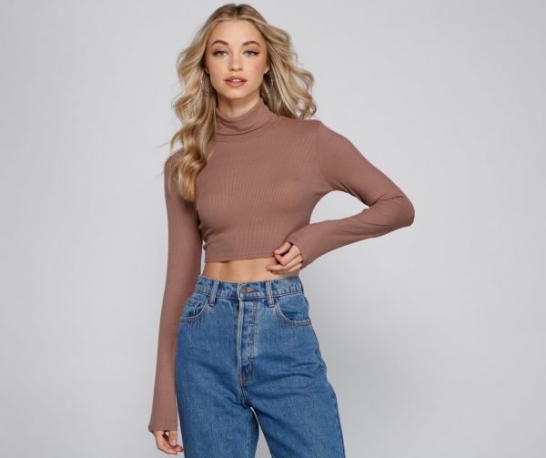 Feeling Knit Long Sleeve Crop Top - Image 5