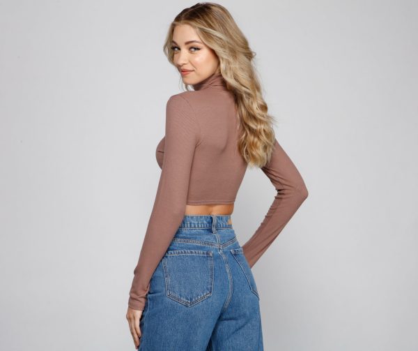 Feeling Knit Long Sleeve Crop Top - Image 6