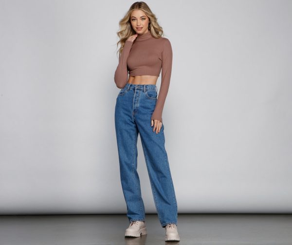 Feeling Knit Long Sleeve Crop Top - Image 8