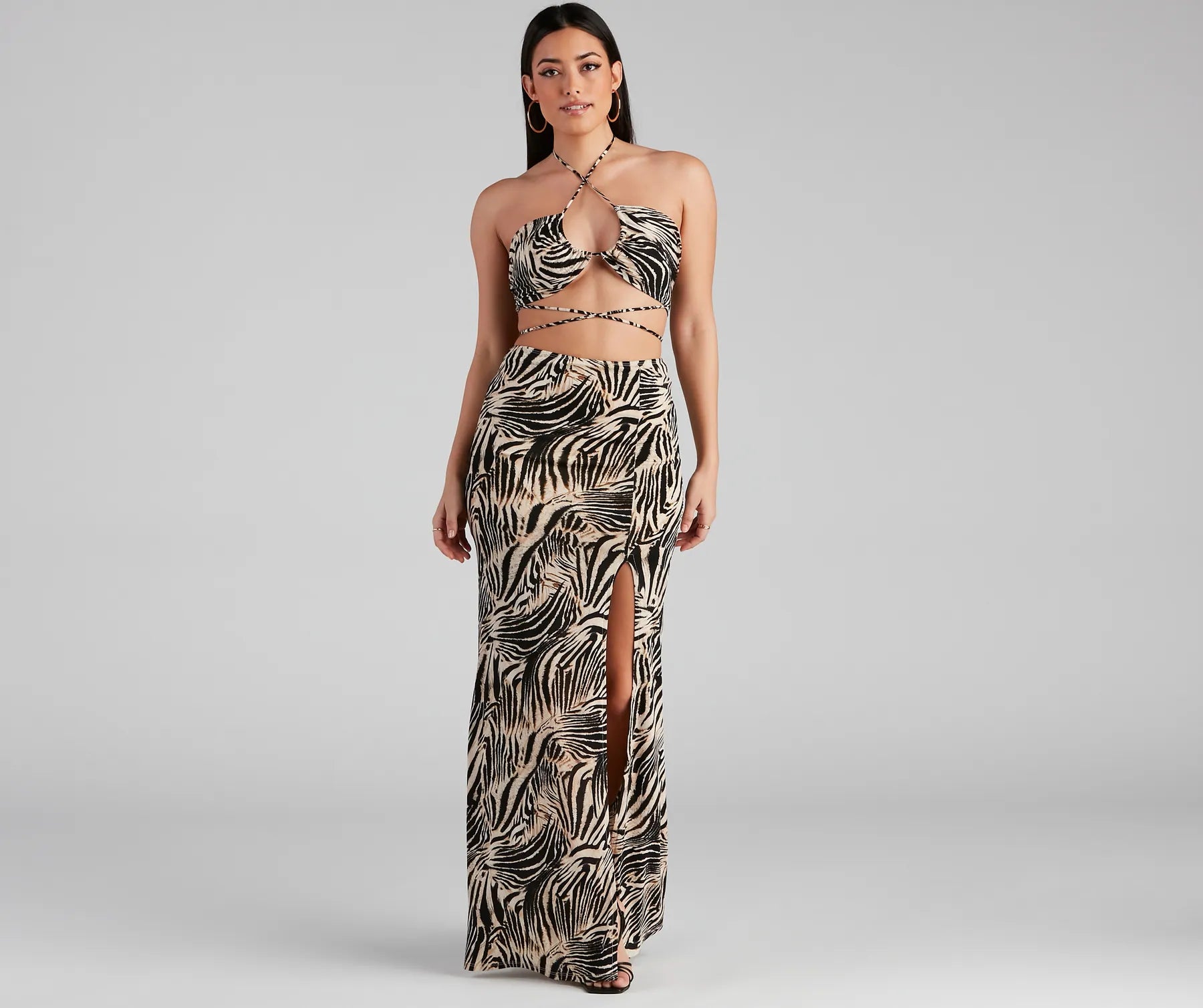 Wild Season Zebra Halter Top - Image 3