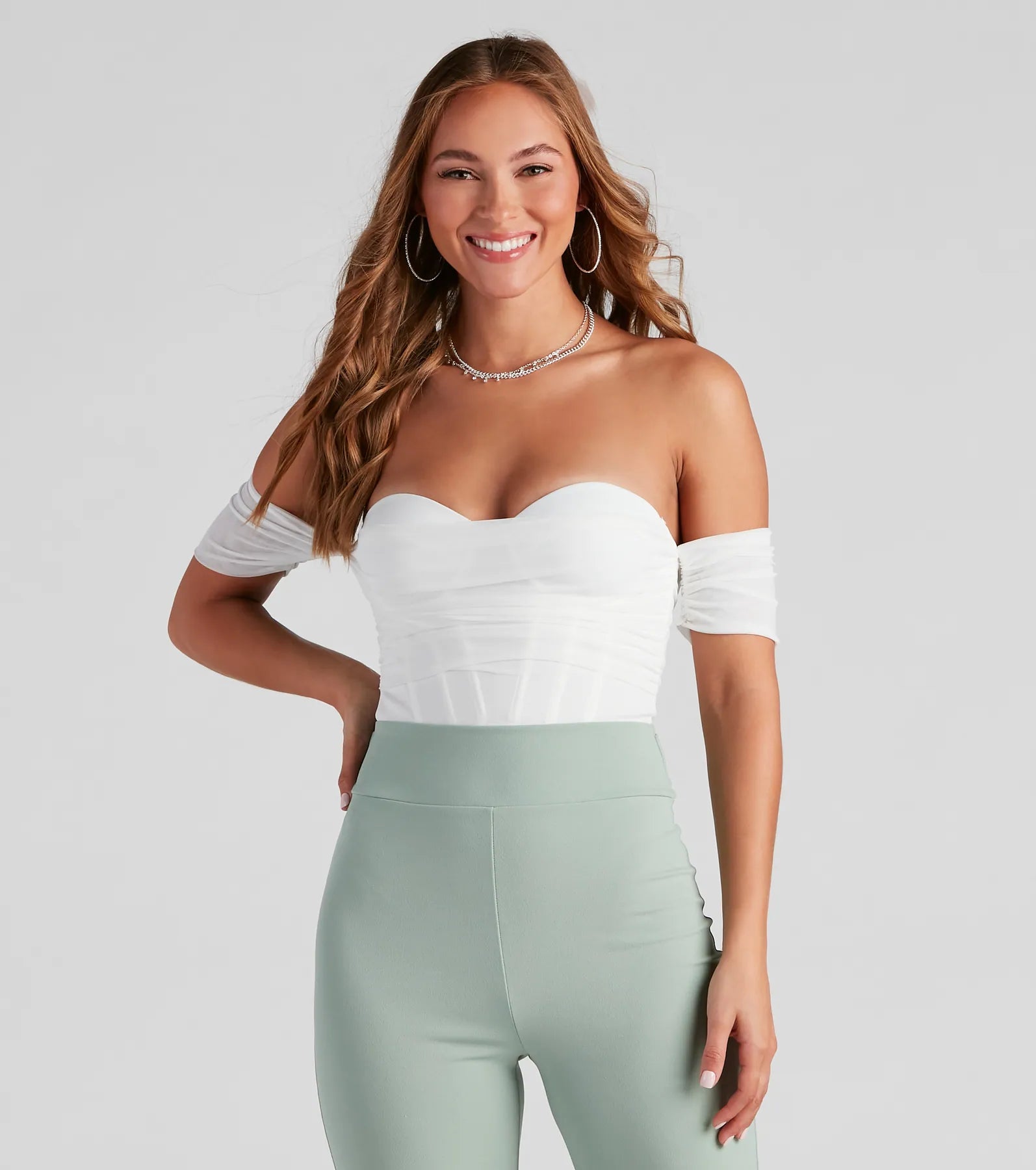 Another Date Mesh Bustier Bodysuit - Image 11