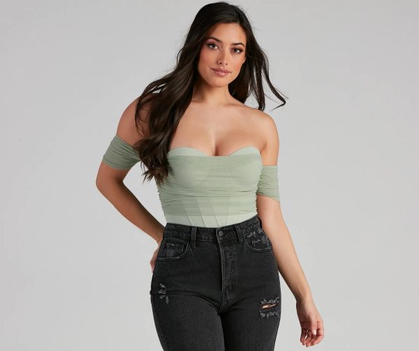 Another Date Mesh Bustier Bodysuit - Image 21