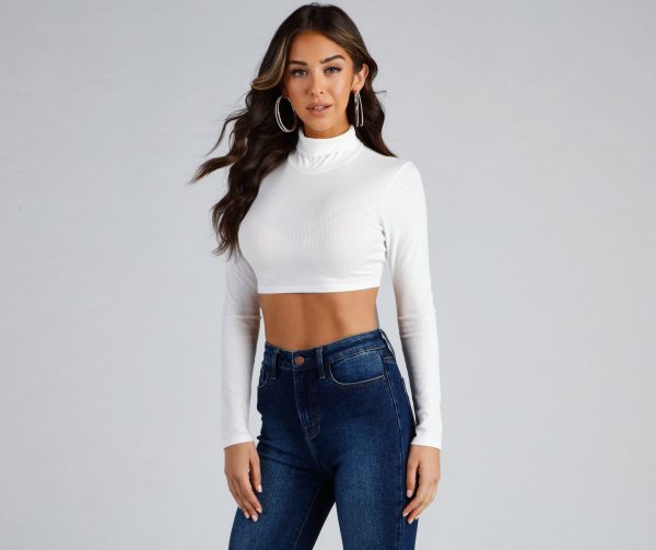 Feeling Knit Long Sleeve Crop Top - Image 9