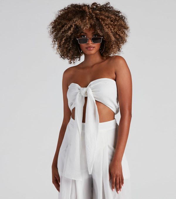 Made For You Tie Front Bandeau Top - Image 5