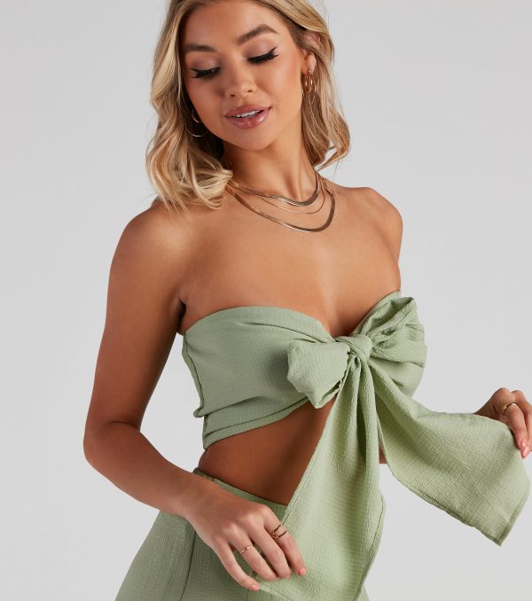 Made For You Tie Front Bandeau Top - Image 6