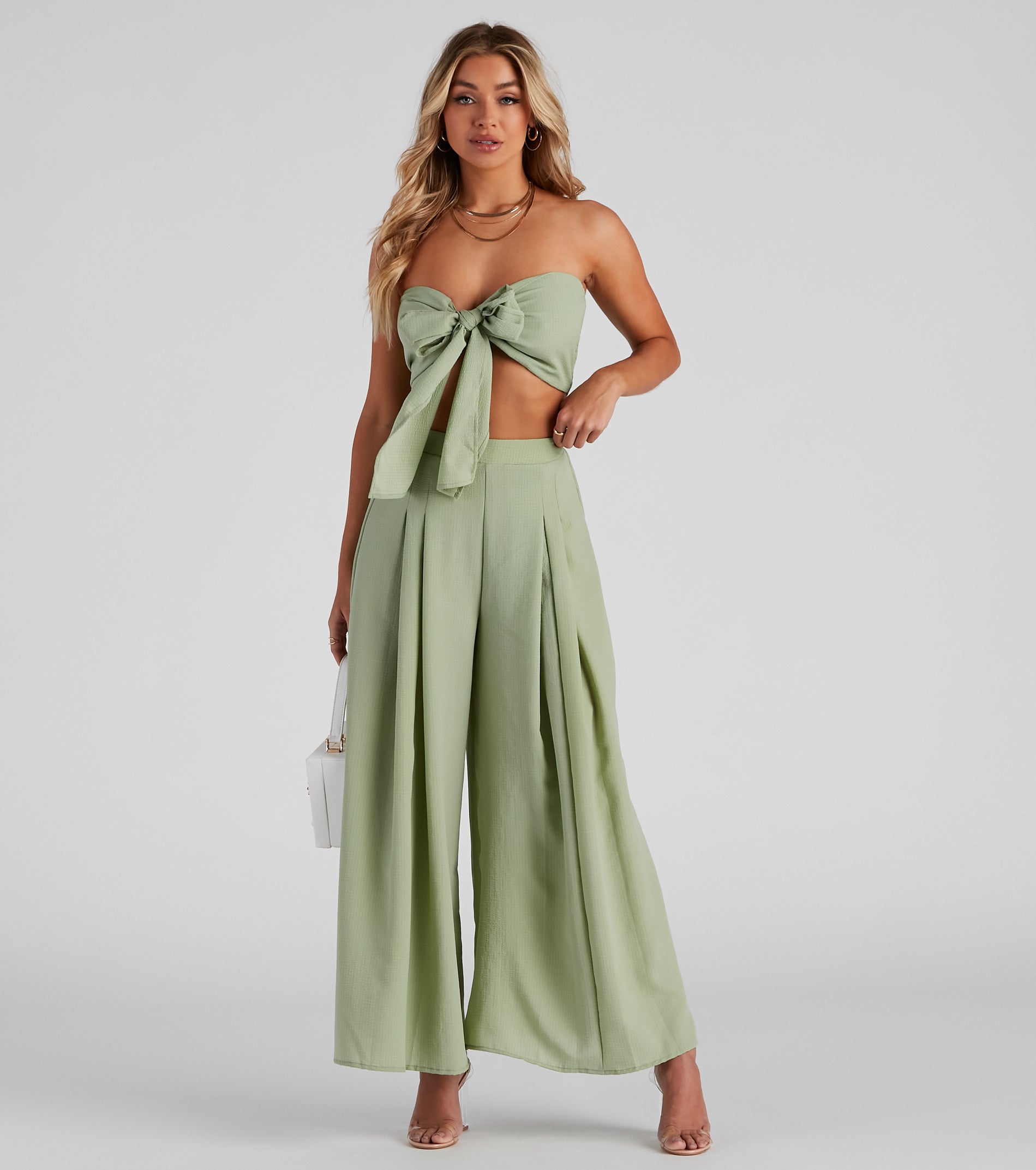 Made For You Tie Front Bandeau Top - Image 7
